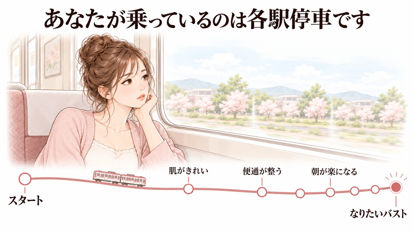 バストケアは各駅停車　駅の間隔は進むほど短くなる